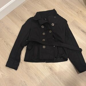 Button black coat